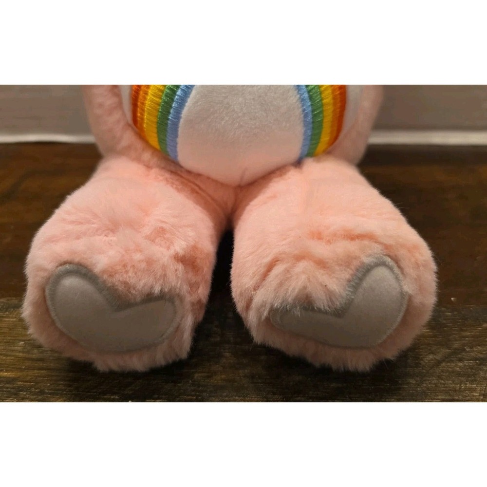 Care Bears Cheer Bear Plush 14" Pink Rainbow Just Play Stuffed Animal Toy - Picture 4 of 7